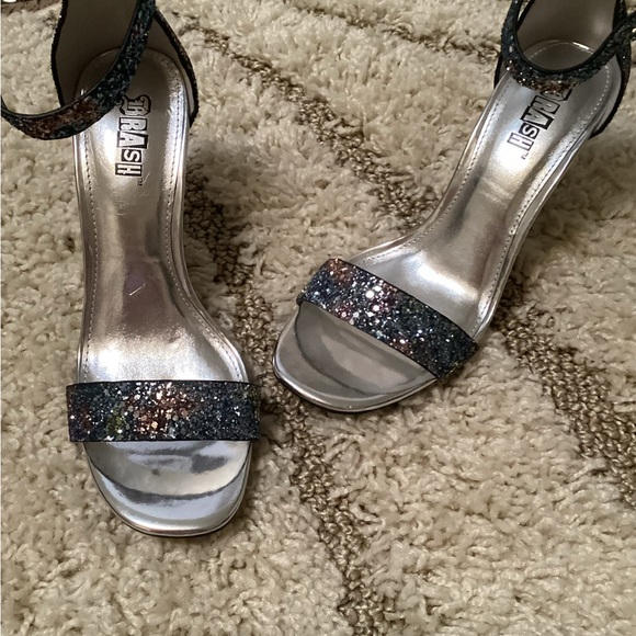 Brash Shoes - Brash ankle strap glitter heels.